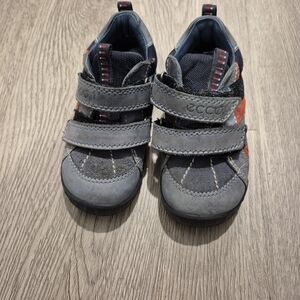 Ecco Suede Kids' Sneakers in Gray and Red